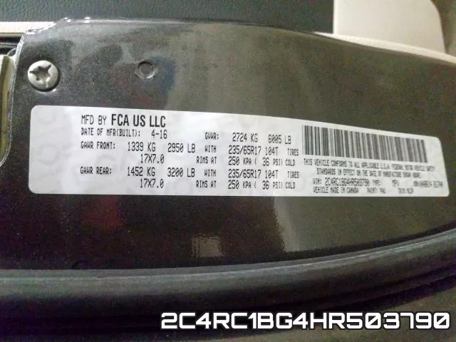 2C4RC1BG4HR503790 фото 2