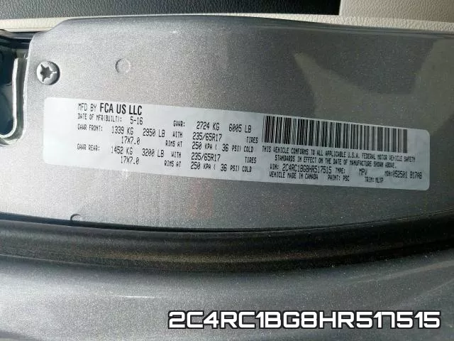 2C4RC1BG8HR517515 фото 2