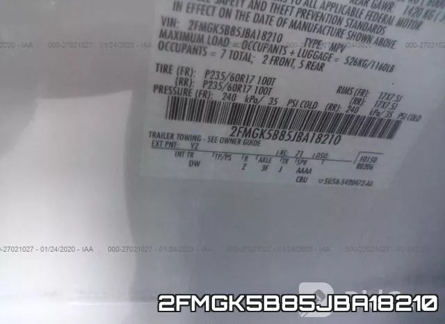 2FMGK5B85JBA18210 фото 10