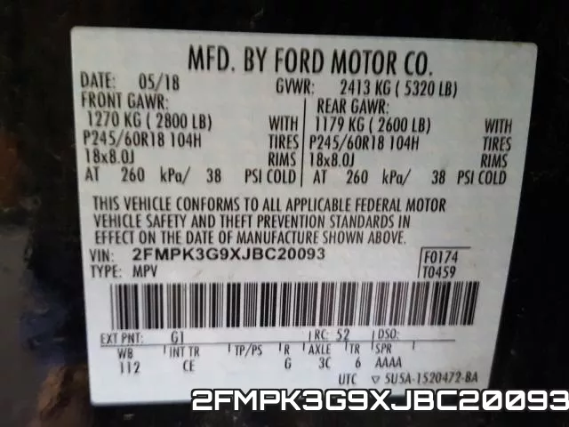 2FMPK3G9XJBC20093 фото 2