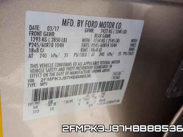 2FMPK3J87HBB88536 фото 2