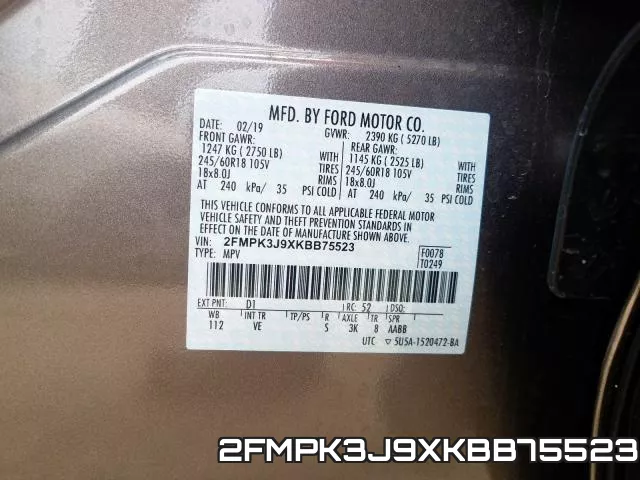 2FMPK3J9XKBB75523 фото 2
