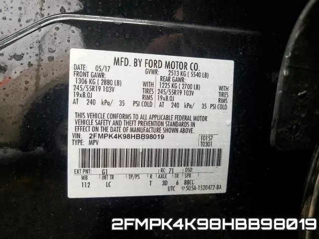 2FMPK4K98HBB98019 фото 2