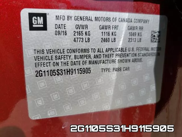 2G1105S31H9115905 фото 2