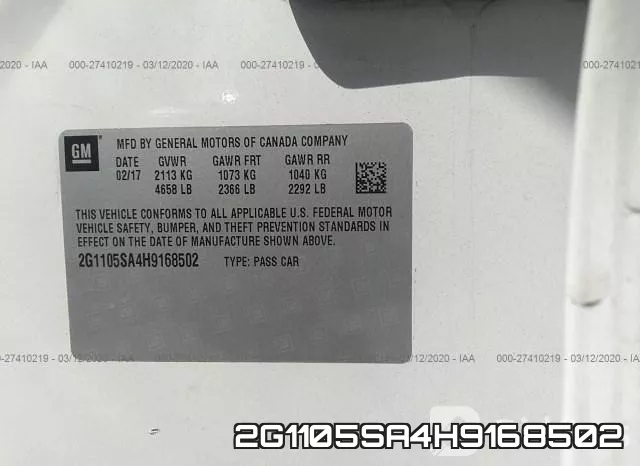 2G1105SA4H9168502 фото 10