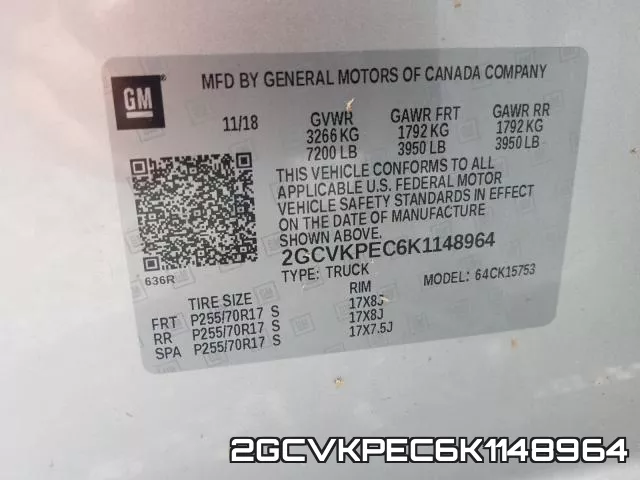 2GCVKPEC6K1148964 фото 2