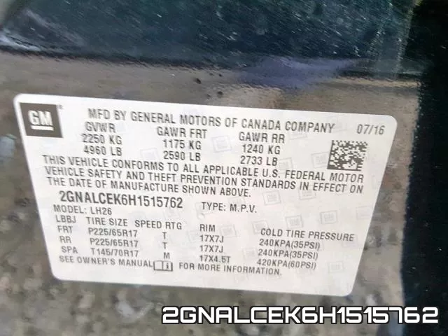 2GNALCEK6H1515762 фото 2