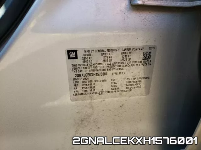 2GNALCEKXH1576001 фото 2