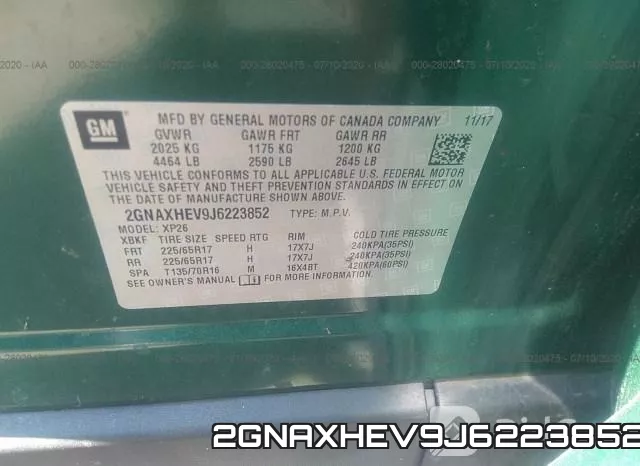 2GNAXHEV9J6223852 фото 10