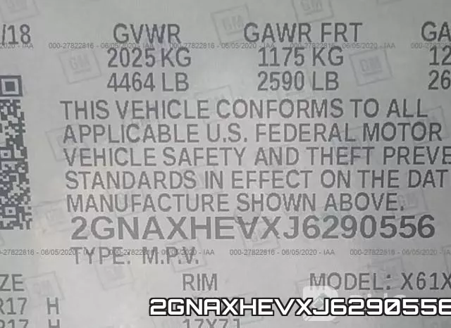 2GNAXHEVXJ6290556 фото 10