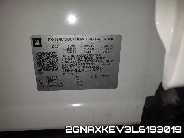 2GNAXKEV3L6193019 фото 2