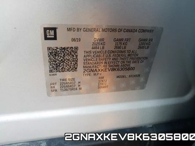 2GNAXKEV8K6305800 фото 2