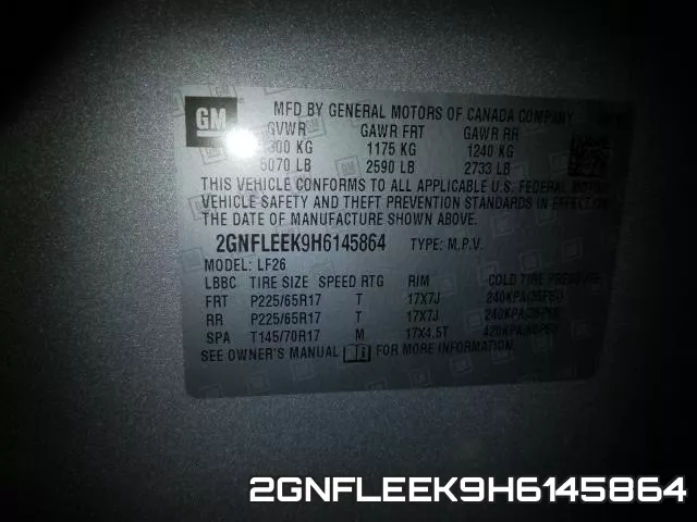 2GNFLEEK9H6145864 фото 2