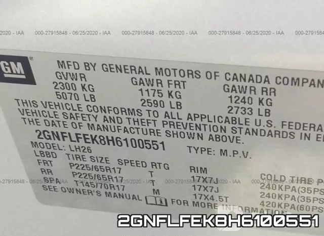 2GNFLFEK8H6100551 фото 10