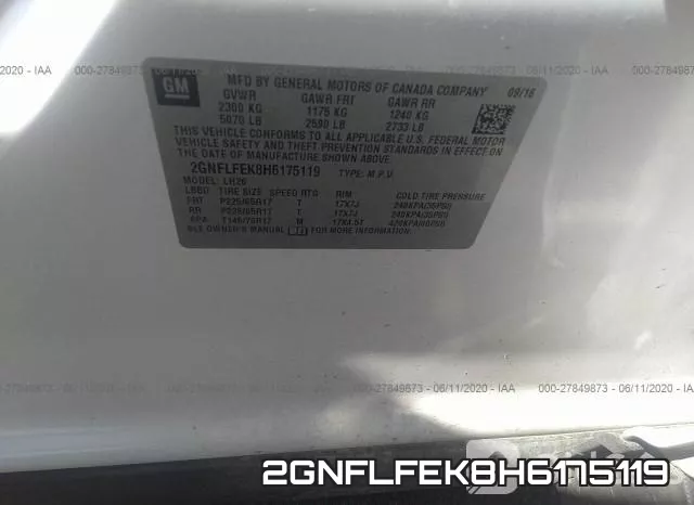 2GNFLFEK8H6175119 фото 10
