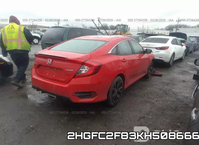 2HGFC2F83KH508666 фото 5