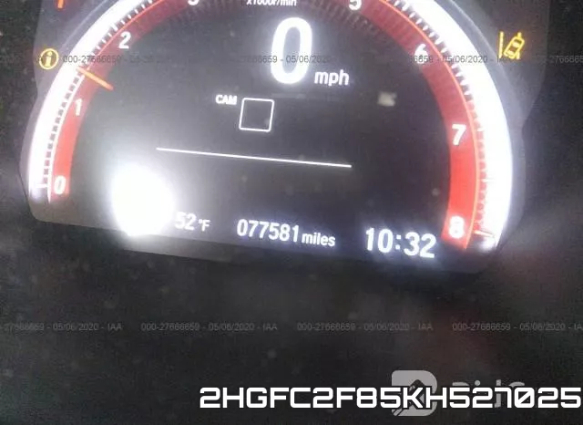 2HGFC2F85KH527025 фото 8