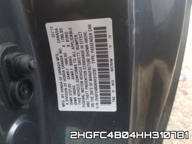 2HGFC4B04HH310781 фото 2