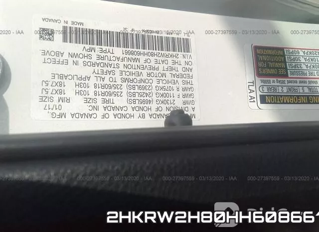 2HKRW2H80HH608661 фото 10