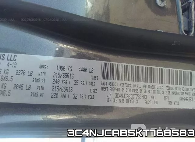 3C4NJCAB5KT768583 фото 10