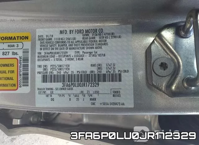 3FA6P0LU0JR172329 фото 10