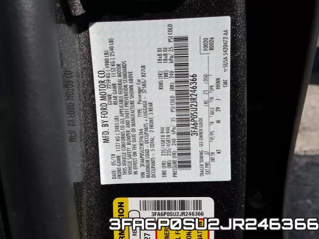 3FA6P0SU2JR246366 фото 2