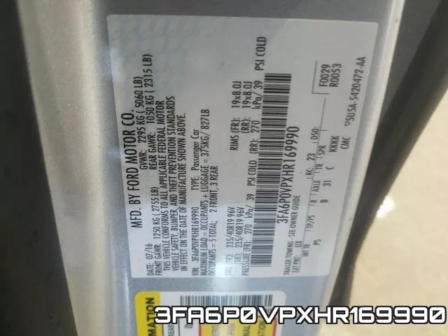 3FA6P0VPXHR169990 фото 2
