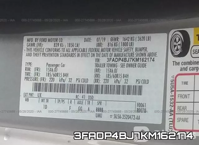 3FADP4BJ7KM162174 фото 10