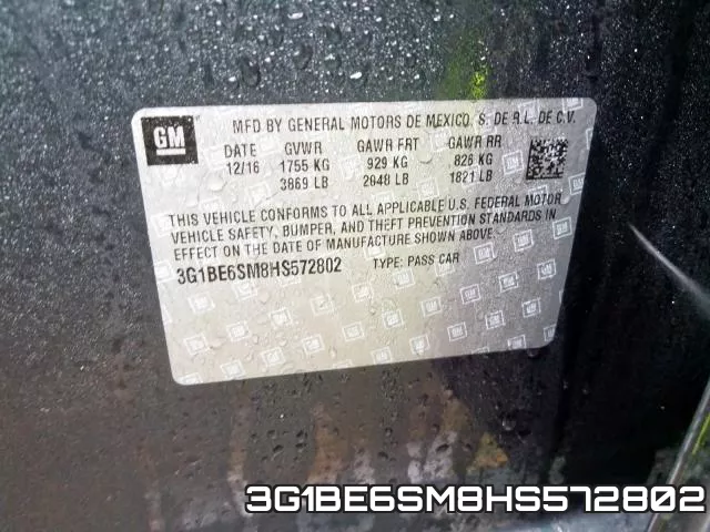 3G1BE6SM8HS572802 фото 2