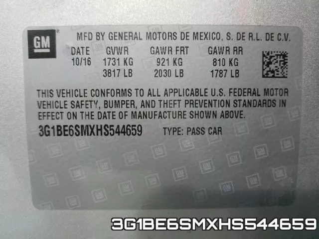 3G1BE6SMXHS544659 фото 2