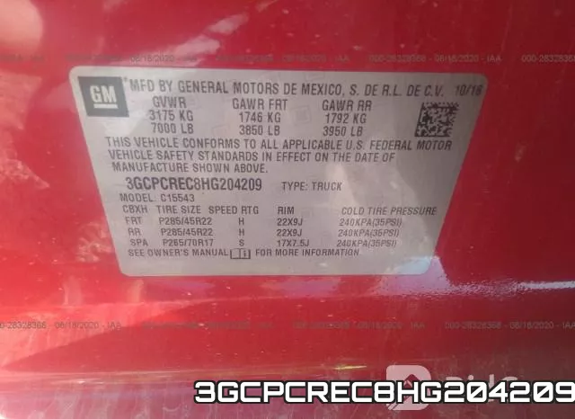 3GCPCREC8HG204209 фото 10