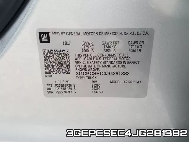 3GCPCSEC4JG281382 фото 2