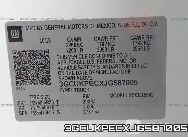 3GCUKPECXJG587005 фото 10