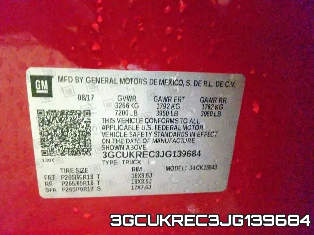 3GCUKREC3JG139684 фото 2