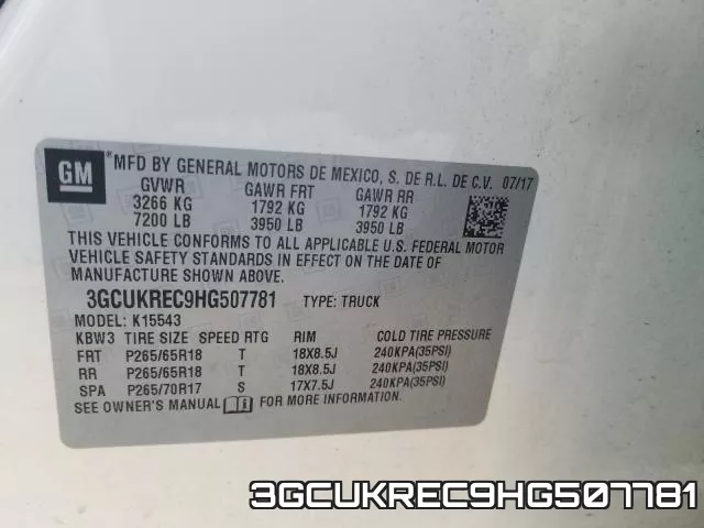 3GCUKREC9HG507781 фото 2