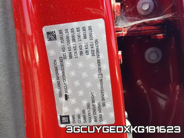 3GCUYGEDXKG181623 фото 2