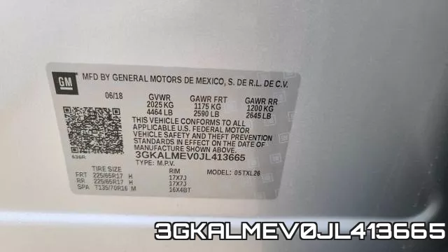 3GKALMEV0JL413665 фото 2