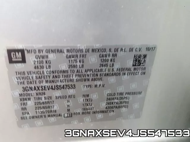 3GNAXSEV4JS547533 фото 2
