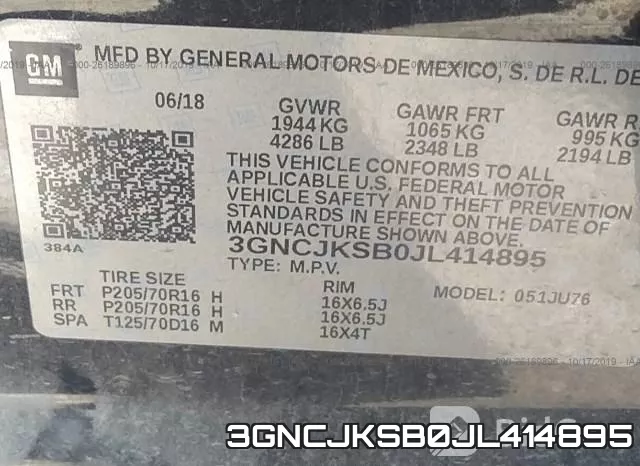 3GNCJKSB0JL414895 фото 10