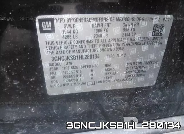 3GNCJKSB1HL280134 фото 10