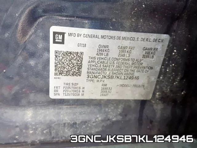 3GNCJKSB7KL124946 фото 2