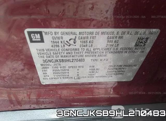 3GNCJKSB9HL270483 фото 10