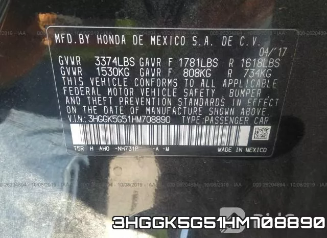 3HGGK5G51HM708890 фото 10