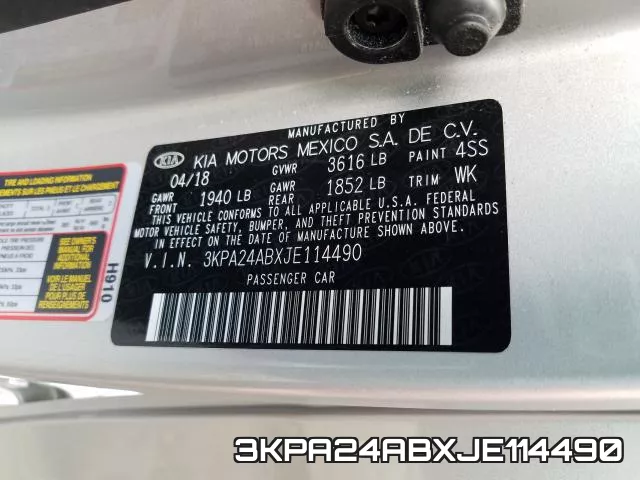 3KPA24ABXJE114490 фото 2