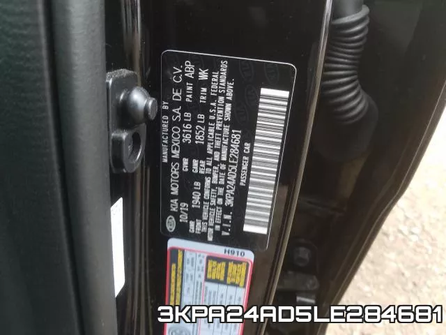 3KPA24AD5LE284681 фото 2
