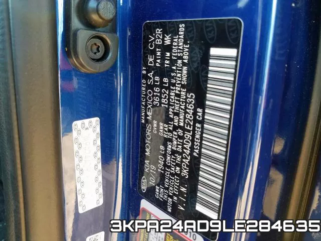 3KPA24AD9LE284635 фото 2