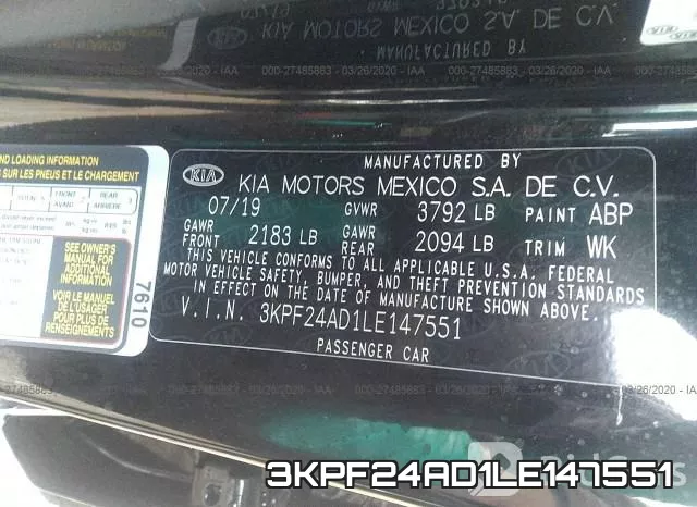 3KPF24AD1LE147551 фото 10