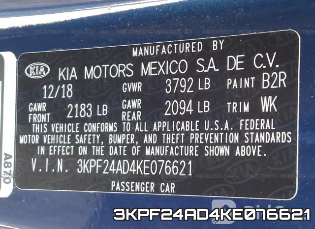 3KPF24AD4KE076621 фото 10