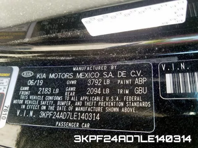 3KPF24AD7LE140314 фото 2