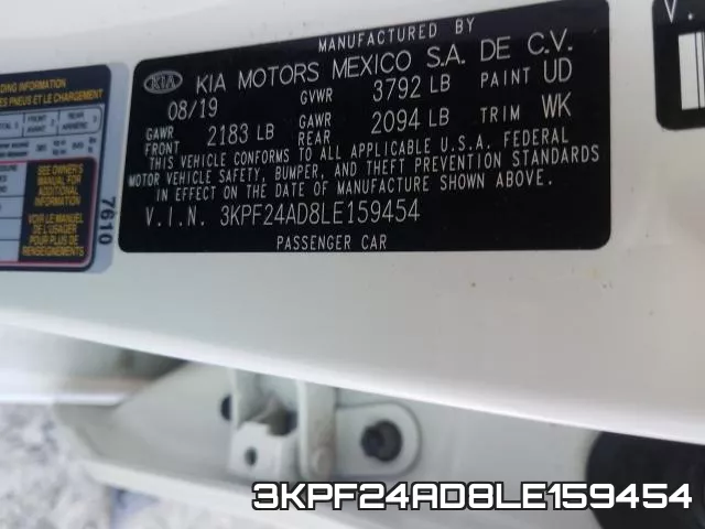3KPF24AD8LE159454 фото 2
